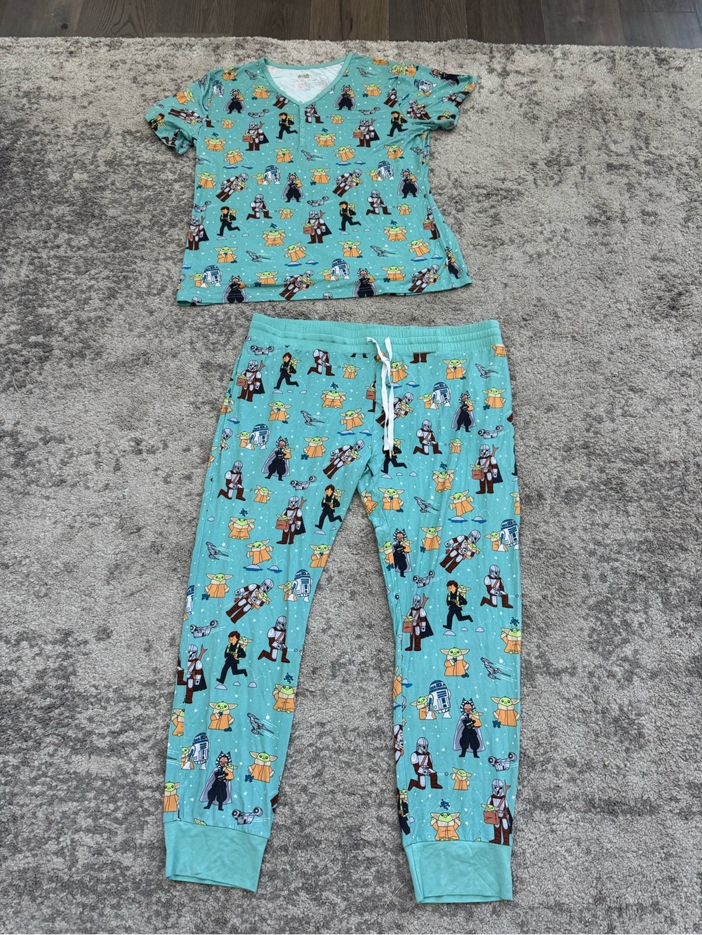 Little Sleepies Star Wars Grogu Women’s Pajama Set XL Bamboo